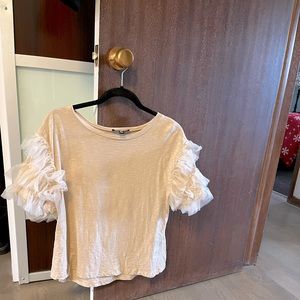 Anthropologie tulle top.